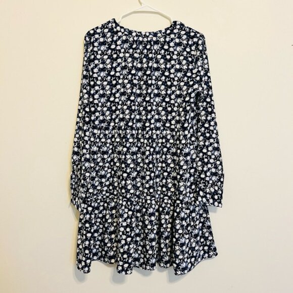 2/$25 LOFT - Blue & White Floral Long Sleeve Dress - Picture 8 of 8
